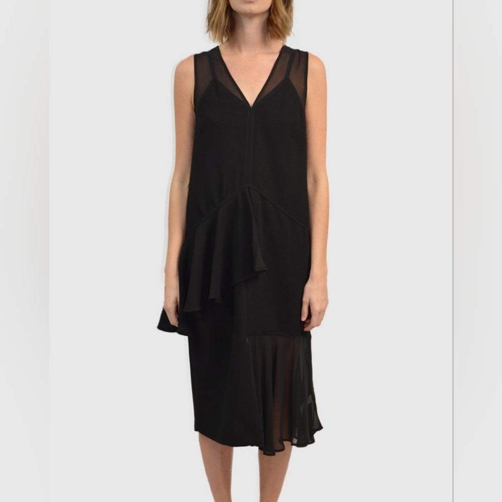 Opening Ceremony Black Assymetrical Swing Dress